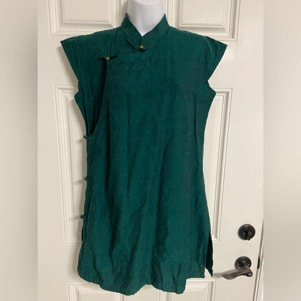 T4- OCEAN QUEEN Teal Green Wrap Mini Dress
